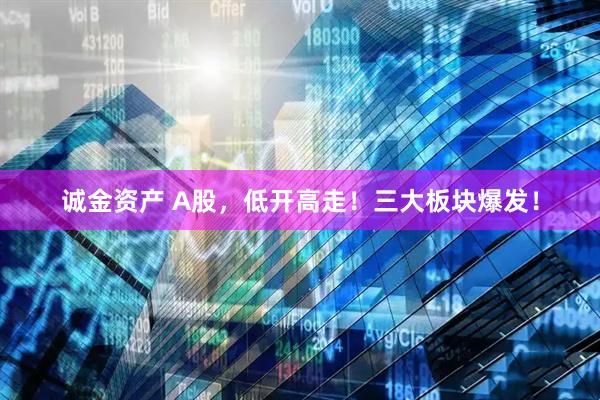 诚金资产 A股，低开高走！三大板块爆发！