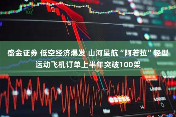盛金证券 低空经济爆发 山河星航“阿若拉”轻型运动飞机订单上半年突破100架